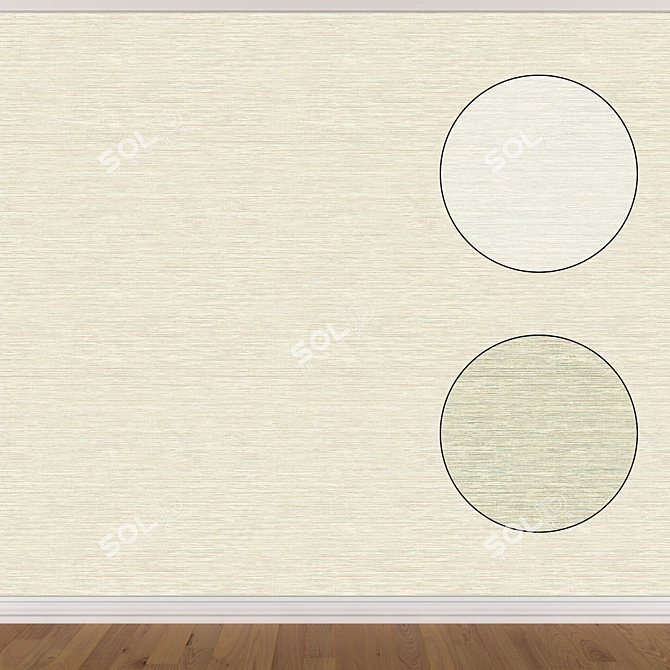 Seamless Wallpaper Set - 3 Colors 3D model image 1