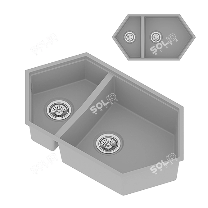 KitKraken Creek Gray Sink Combo 3D model image 1