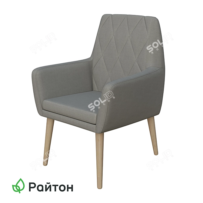 Lagom Hill Modern Armchair 3D model image 1