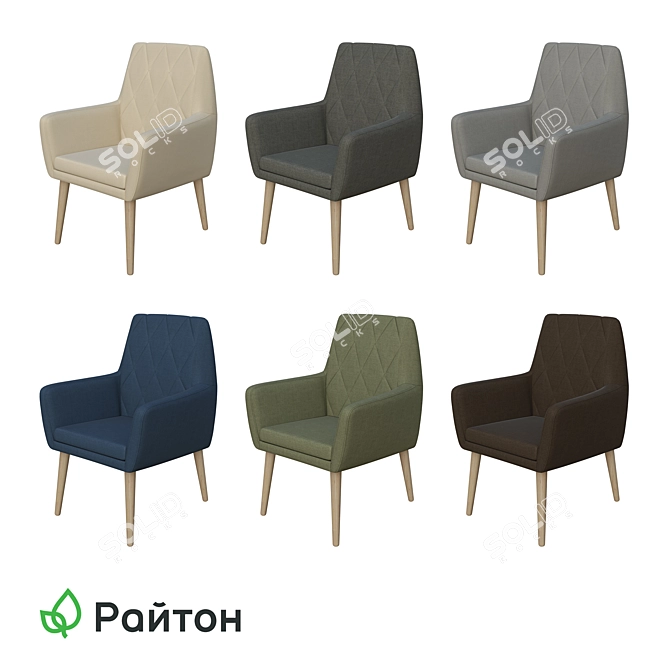 Lagom Hill Modern Armchair 3D model image 2