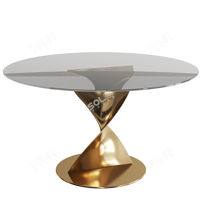 Italian Elegance: Elika Tondo Table 3D model image 5
