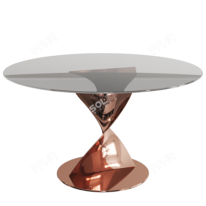 Italian Elegance: Elika Tondo Table 3D model image 1