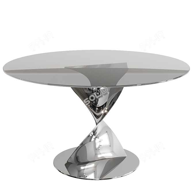 Italian Elegance: Elika Tondo Table 3D model image 2