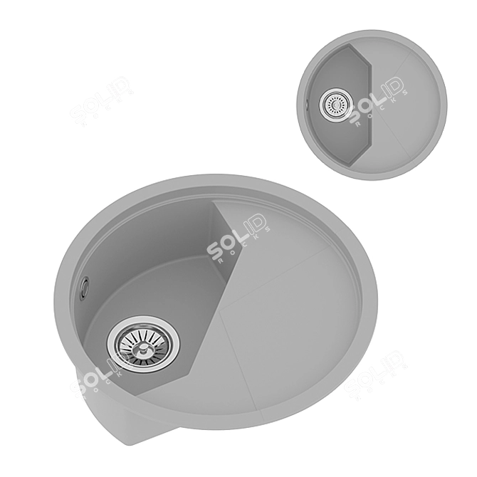 Stream Gray Kitchen Sink 3D model image 1