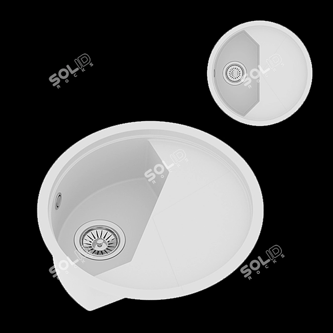 Stream White Sink Kit: Compact and Functional 3D model image 1