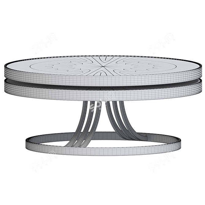 Luwit Golden Metal Coffee Table 3D model image 5