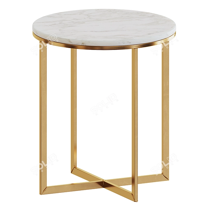 Glasar 05 Coffee Table with White Top 3D model image 1