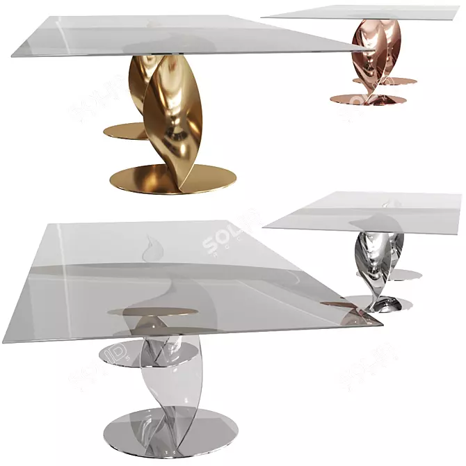 Italian Elegance: Elika Round Table 3D model image 1