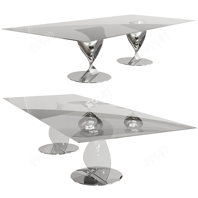 Italian Elegance: Elika Round Table 3D model image 3