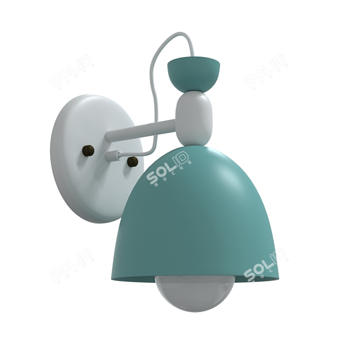 Modern Tiffany Style Wall Lamp 3D model image 2