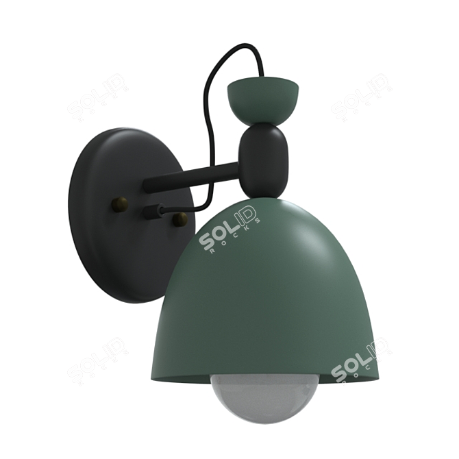 Modern Tiffany Style Wall Lamp 3D model image 3