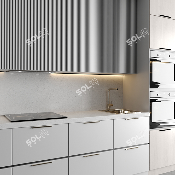 Versatile Modular Kitchen Design 3D model image 3