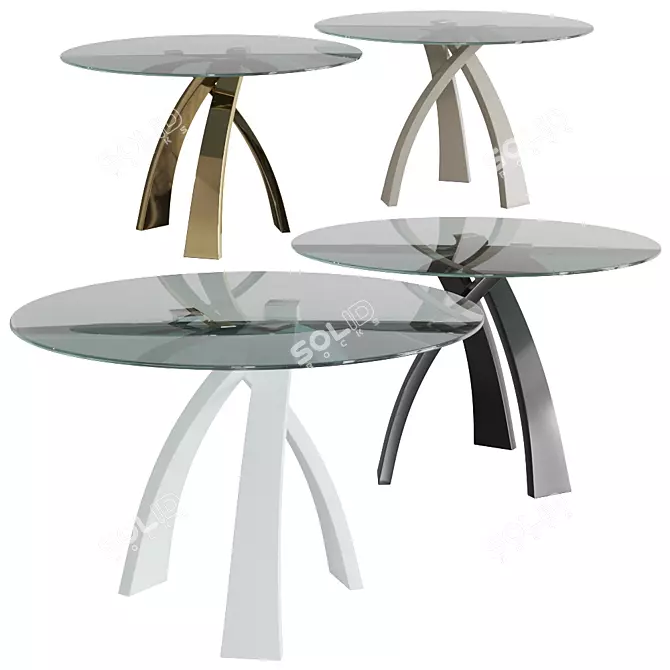 Italian Elegance: Eliseo Table by Tonin Casa 3D model image 1