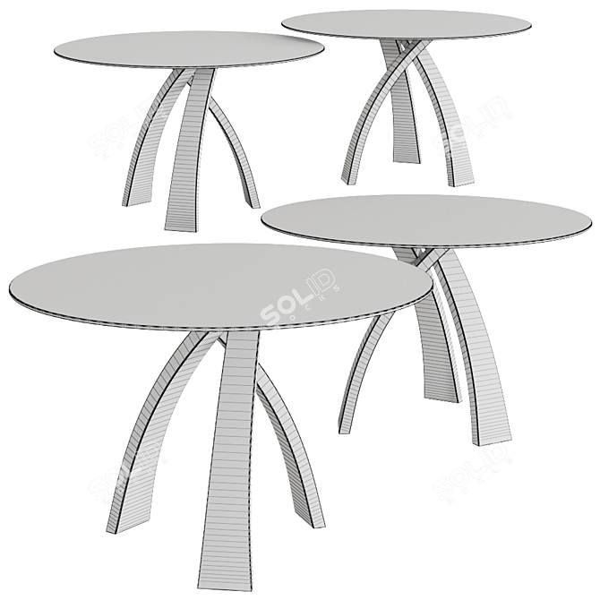 Italian Elegance: Eliseo Table by Tonin Casa 3D model image 2