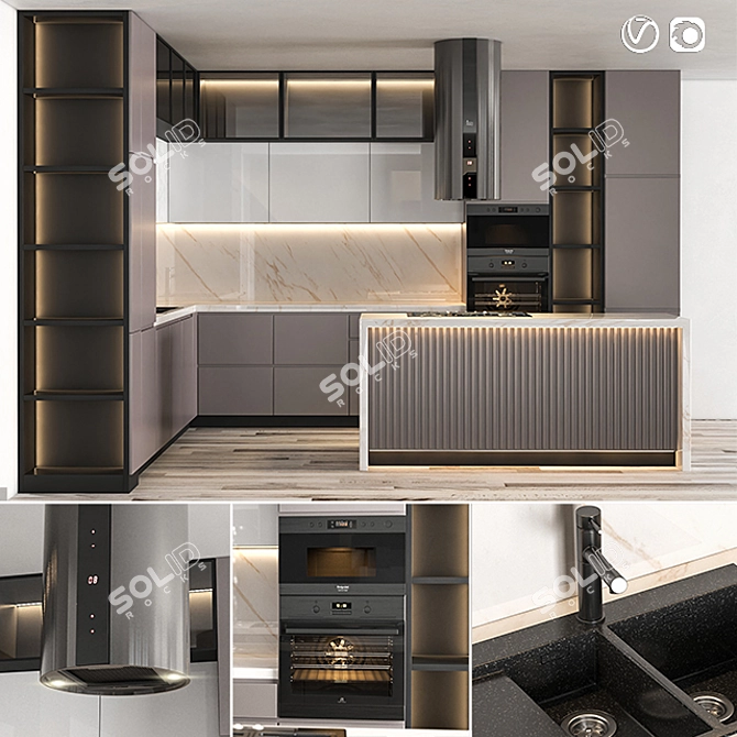 Amir Sayyadi Kitchen Set 3D model image 1