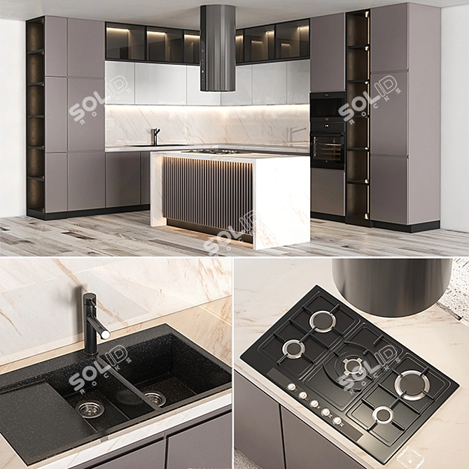 Amir Sayyadi Kitchen Set 3D model image 2