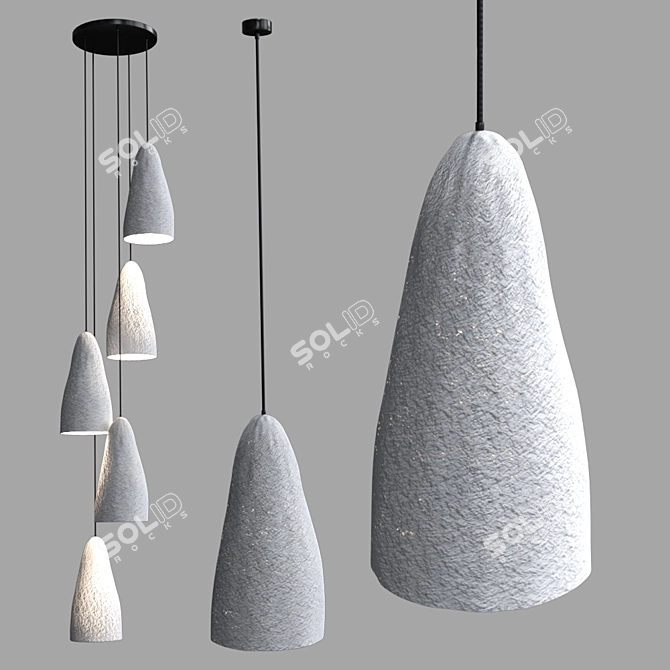 Modern Minimalist Papie Pendant Lamp 3D model image 1