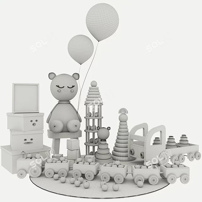 Creative Kids Toy Set 3D model image 5