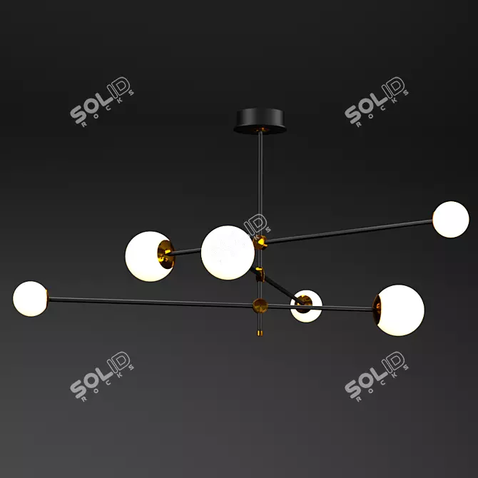 Sleek Pendant Light: PURE P-6 3D model image 3