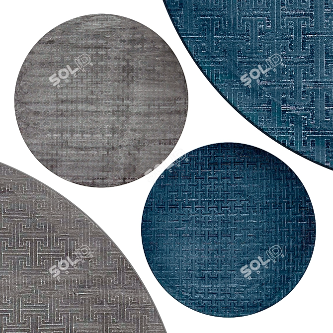 Elegant Circle Rugs | No. 043 3D model image 1