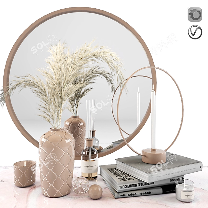 Elegant Decor Set: 400k Polys 3D model image 1