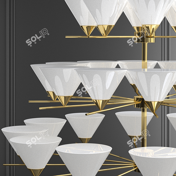 Cleo Triple Teo Chandelier 3D model image 2