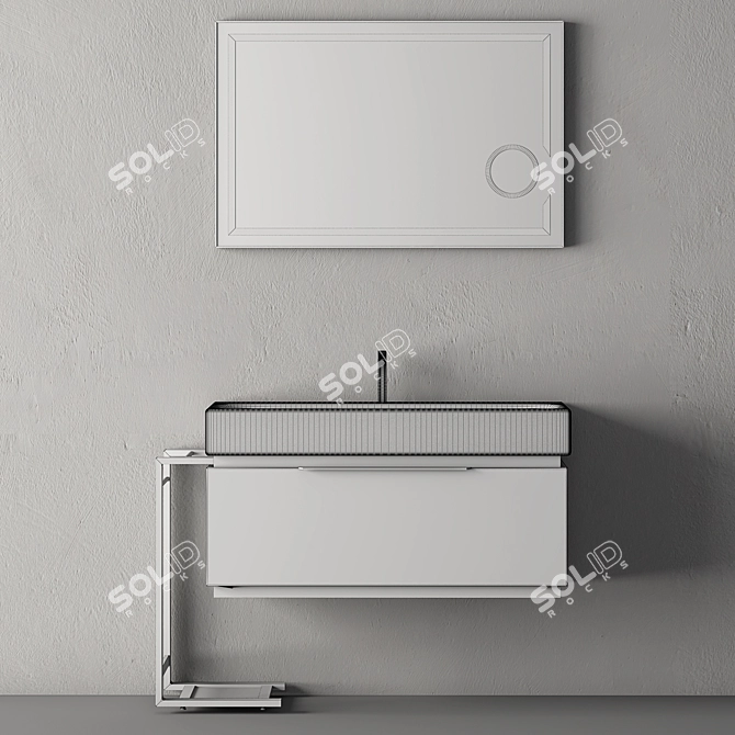 Modern Bathroom Cabinet Set | Contemporary Design 3D model image 3