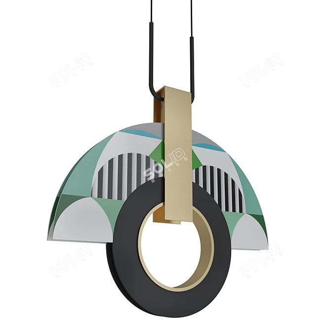 Elegant Miami Pendant Lamp 3D model image 1