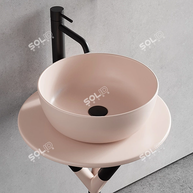 Cross Floor-standing Vanity Set 3D model image 2