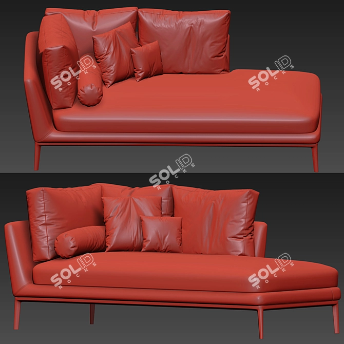 Luxury B&B Atoll Chaise Lounge 3D model image 3