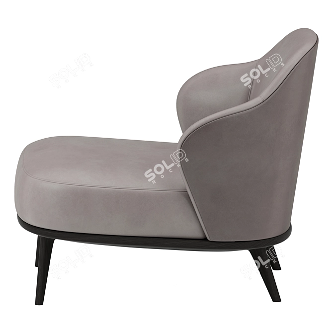 Elegant Leslie Armchair by Minotti 3D model image 4