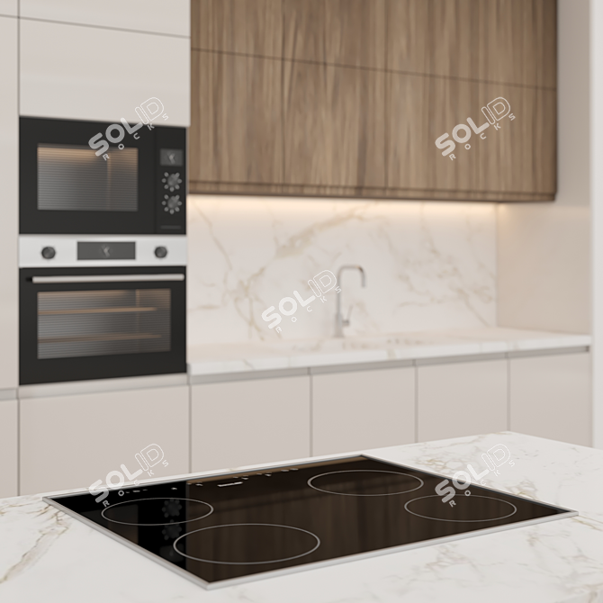 Modern Island Kitchen: High-Quality 3D Model 3D model image 4