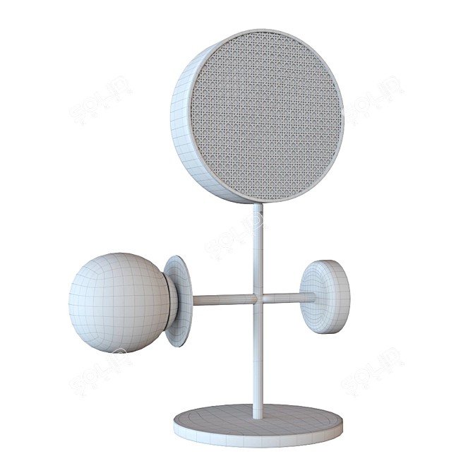 Elegant Rattan Table Lamp 3D model image 9