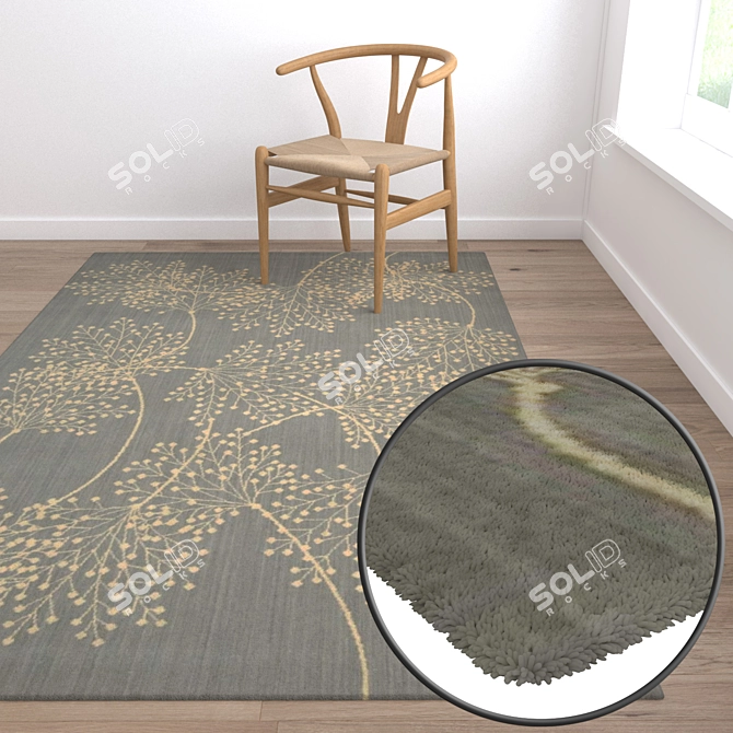 Title: Luxury Carpet Set: High-Quality Textures and Versatile Design 3D model image 5