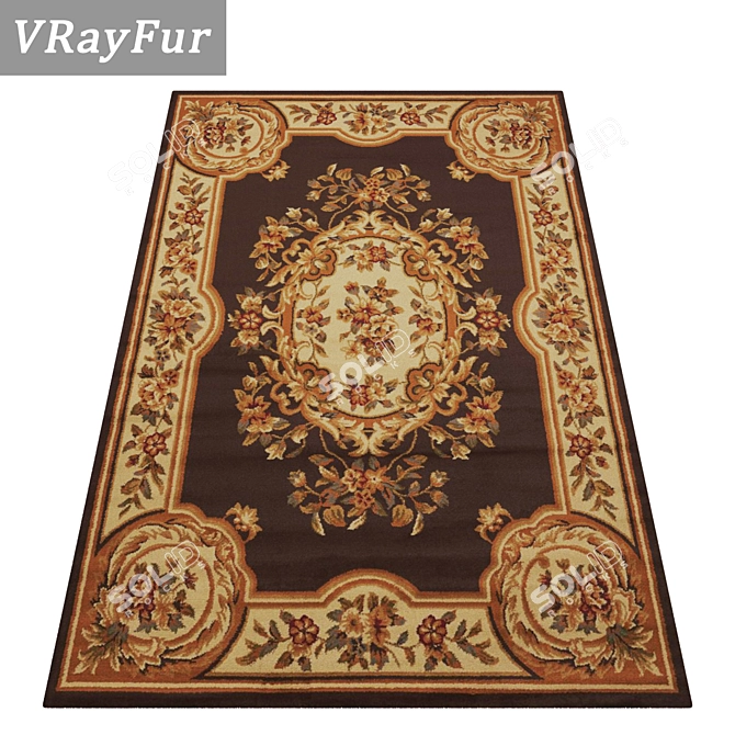 Luxury Rug Set - High-Quality Textures 3D model image 2