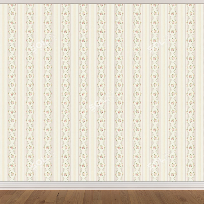 Seamless Wallpaper Set - 3 Colors 3D model image 2