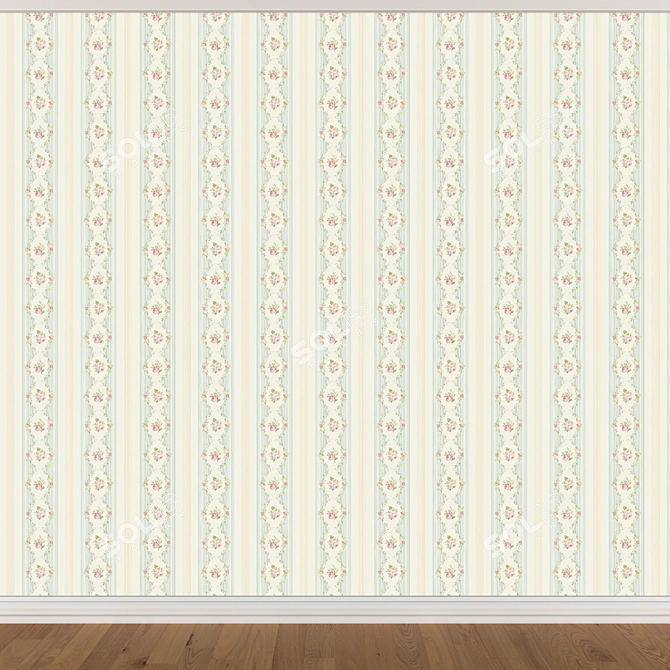 Seamless Wallpaper Set - 3 Colors 3D model image 4