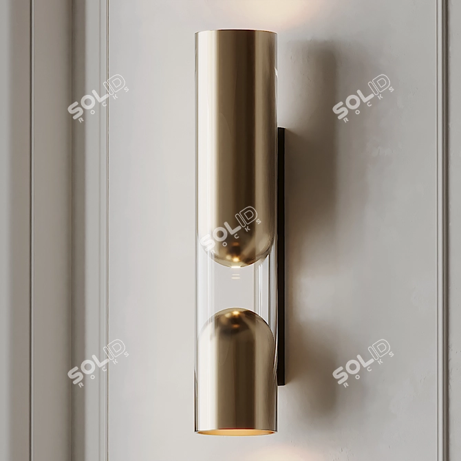 Elegant Clash Wall Sconce 3D model image 1