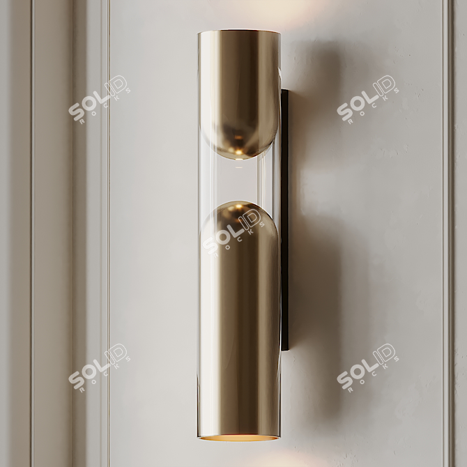 Elegant Clash Wall Sconce 3D model image 2