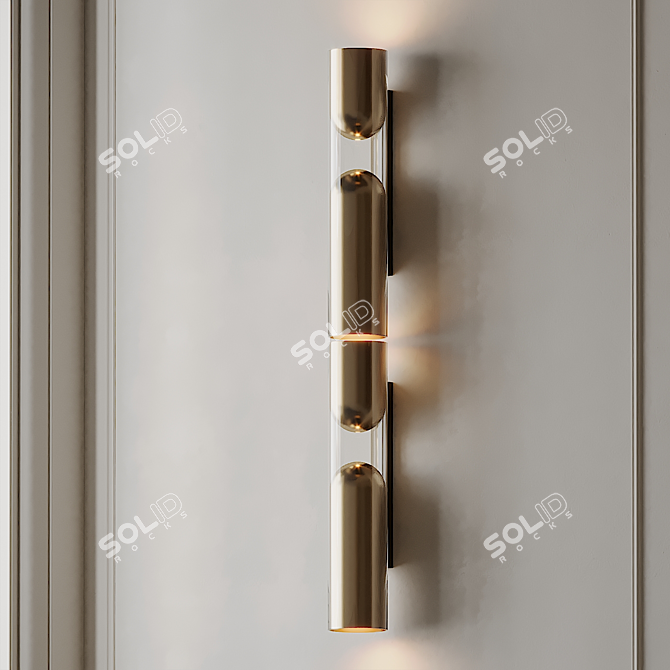 Elegant Clash Wall Sconce 3D model image 3