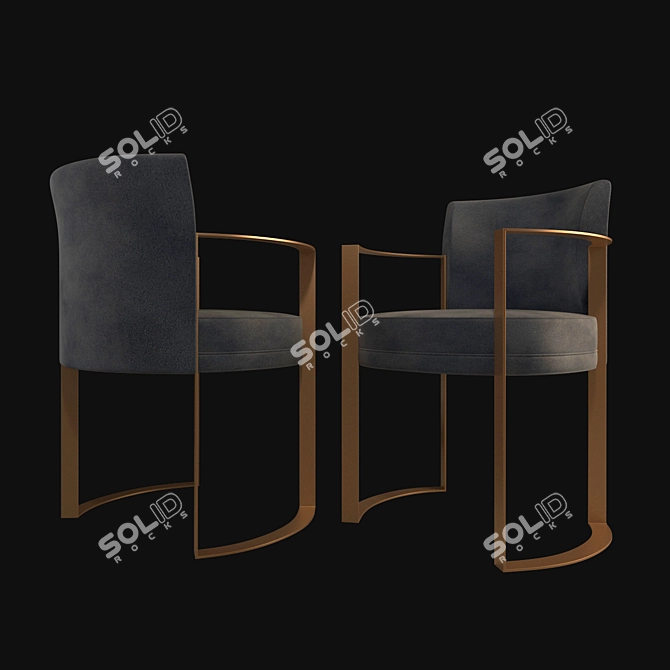 Luxury Fendi Casa Rippetta Chair 3D model image 1