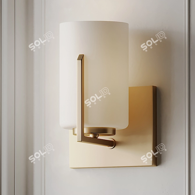 Elegant Murale Dart Wall Sconce 3D model image 1