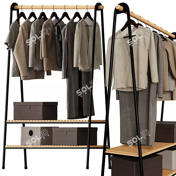 ACACIA Clothes Storage Set 3D model image 2