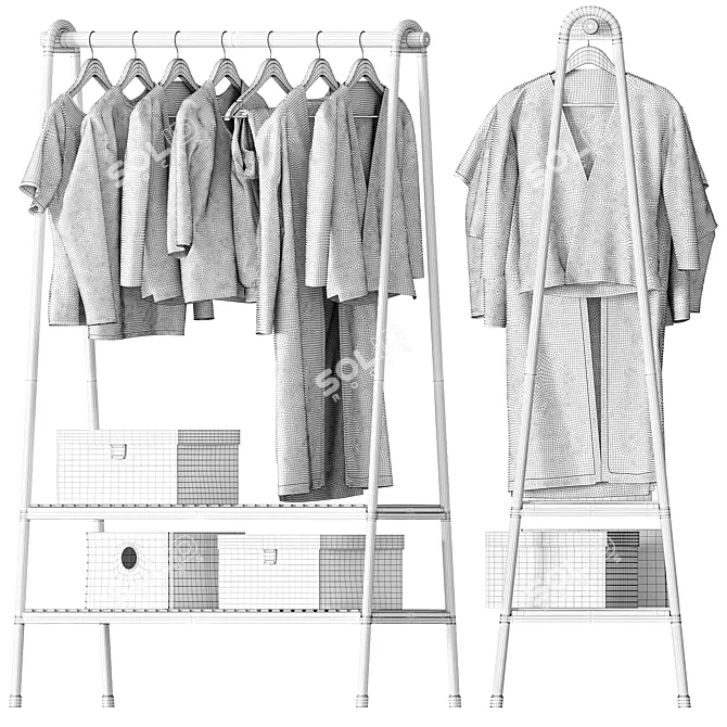 ACACIA Clothes Storage Set 3D model image 4