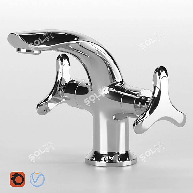 Title: Tokito MIA-1011 Basin Mixer 3D model image 1