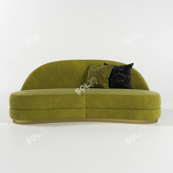 Velours Opera Kathy Sofa: Elegant and Luxurious 3D model image 2