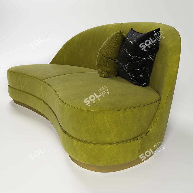 Velours Opera Kathy Sofa: Elegant and Luxurious 3D model image 3