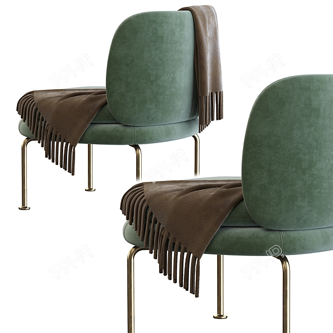 Elegant Soave Armchair: Sleek Design, Supreme Comfort 3D model image 4