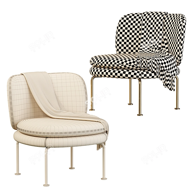 Elegant Soave Armchair: Sleek Design, Supreme Comfort 3D model image 1