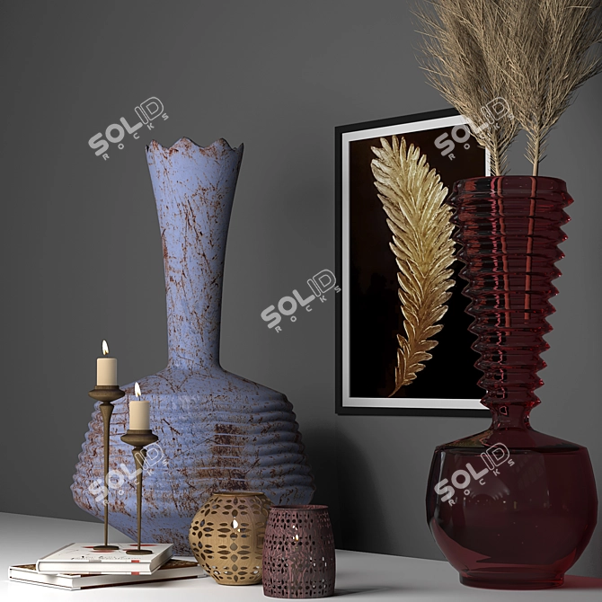 Elegant Decorative 3D Set 3D model image 3